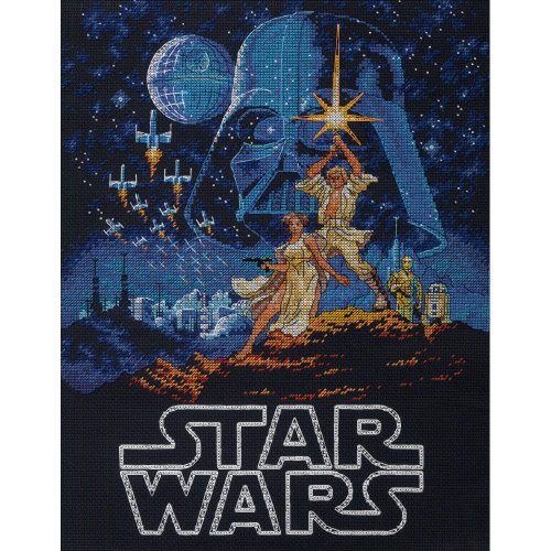 (image for) Luke & Princess Leia Counted Cross Stitch Kit